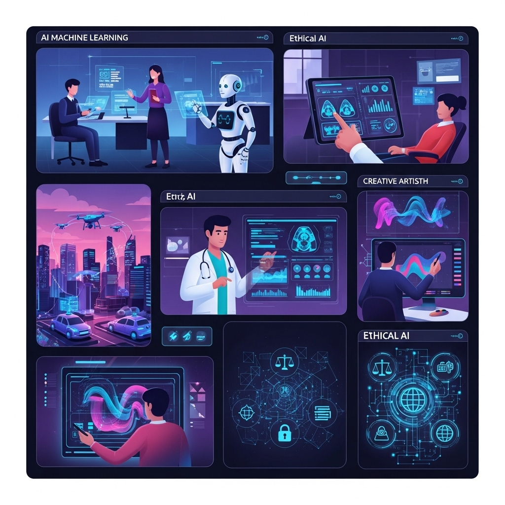 Explore the top AI and Machine Learning trends set to redefine industries in 2025, from intelligent automation and healthcare innovation to ethical AI and generative models.