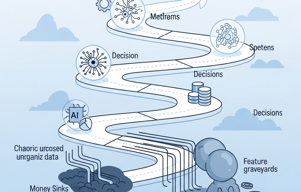 Discover common mistakes that derail AI initiatives in SaaS. Learn how to prioritize AI features effectively, ensure data quality, and implement robust governance for successful AI roadmaps.